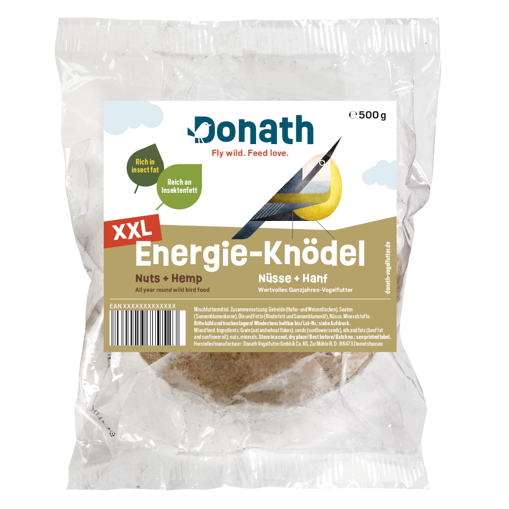 Donath Energie-Knödel XXL ohne Netz 500 g - Nüsse & Hanf Donath Energie-Knödel XXL ohne Netz 500 g - Nüsse & Hanf von Donath