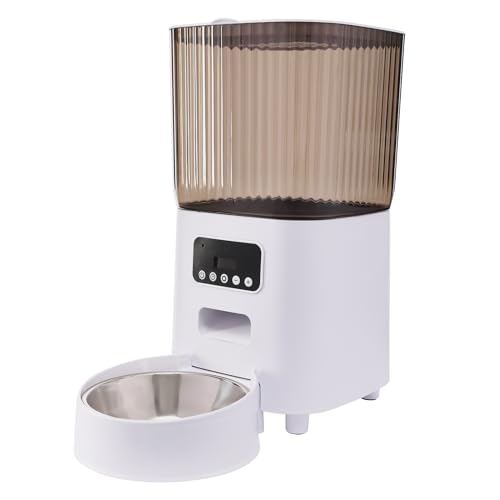 Donened - 5L Futterautomat Katze, Automatischer Futterspender mit Edelstahlschüssel, Katzenfutter Automat mit Programmierbarem Timer, für Kleine, Mittlere Haustiere Donened - 5L Futterautomat Katze, Automatischer Futterspender mit Edelstahlschüssel, Katzenfutter Automat mit Programmierbarem Timer, für Kleine, Mittlere Haustiere von Donened