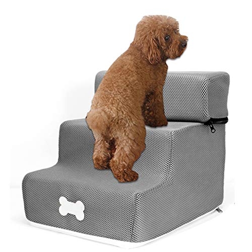 Haustiertreppe – Hundetreppe – 3 Stufen für kleine Hunde und Katzen – Tragbare waschbare abnehmbare Leiter Teppich-Treppe Stufen-Sofa-Bett für Hunde und Katzen Haustiertreppe – Hundetreppe – 3 Stufen für kleine Hunde und Katzen – Tragbare waschbare abnehmbare Leiter Teppich-Treppe Stufen-Sofa-Bett für Hunde und Katzen von Dongzhi