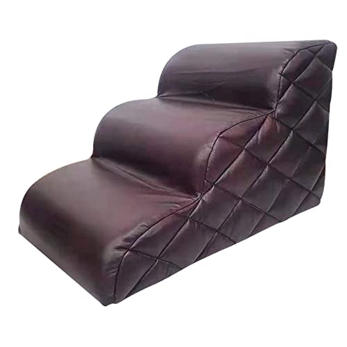 Haustiertreppe für kleine Hunde - Hundetreppe für Hochbett Sofa - 3 Stufen Hunderampe für Kleine Große Hunde und Katzen - Tragbar Waschbar Abnehmbar Rutschfest Leder Leiter Treppe Trittsofa für Haustiertreppe für kleine Hunde - Hundetreppe für Hochbett Sofa - 3 Stufen Hunderampe für Kleine Große Hunde und Katzen - Tragbar Waschbar Abnehmbar Rutschfest Leder Leiter Treppe Trittsofa für von Dongzhi