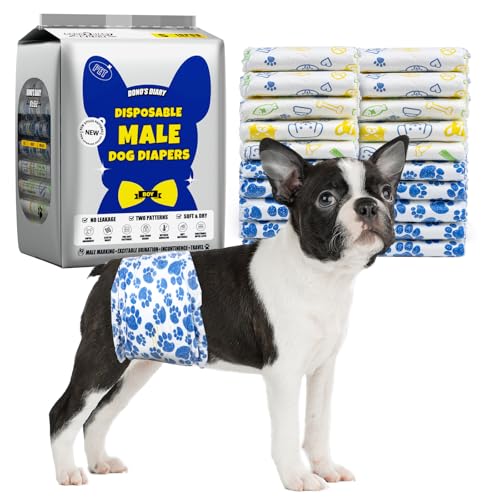 Dono Rüdenwindel, 20 Stück, Hundewindeln für Rüden, Windeln für Rüden in der Saison, Hunde Windeln Rüde mit Nässeindikator, super saugfähig, Inkontinenz, Reisen, XS, S, M, L Dono Rüdenwindel, 20 Stück, Hundewindeln für Rüden, Windeln für Rüden in der Saison, Hunde Windeln Rüde mit Nässeindikator, super saugfähig, Inkontinenz, Reisen, XS, S, M, L von Dono