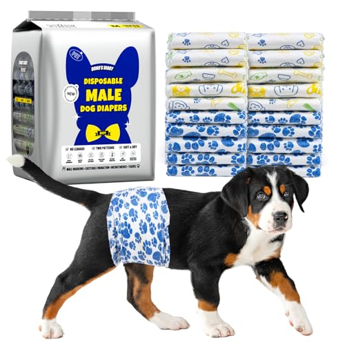 Dono Rüdenwindel, 60 Stück, Hundewindeln für Rüden, Windeln für Rüden in der Saison, Hunde Windeln Rüde mit Nässeindikator, super saugfähig, Inkontinenz, Reisen, XS, S, M, L Dono Rüdenwindel, 60 Stück, Hundewindeln für Rüden, Windeln für Rüden in der Saison, Hunde Windeln Rüde mit Nässeindikator, super saugfähig, Inkontinenz, Reisen, XS, S, M, L von Dono