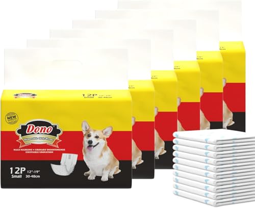 Dono Einweg-Windeln für Hunde, 72 Stück für Rüden, besonders saugfähig, 6S Dono Einweg-Windeln für Hunde, 72 Stück für Rüden, besonders saugfähig, 6S von Dono