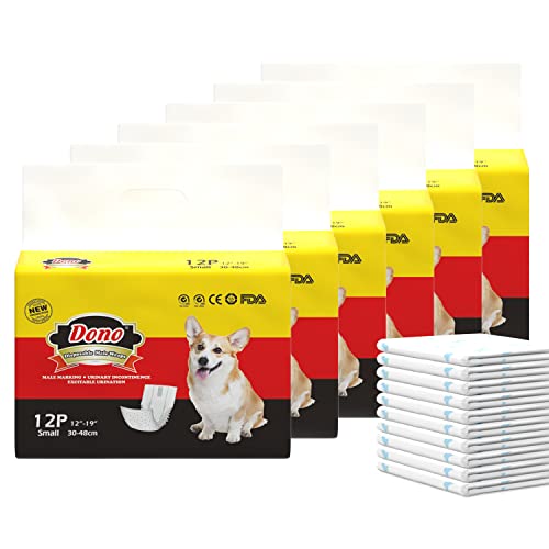 Dono Einweg-Windeln für Hunde, 72 Stück für Rüden, besonders saugfähig, 6S von Dono