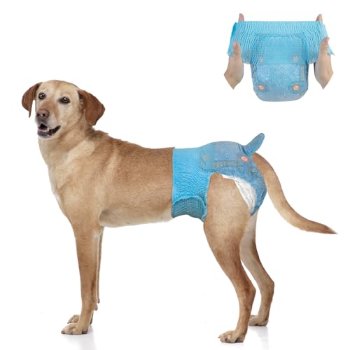 Dono Hundewindeln für Hündinnen, 10 Stück, Hunde Windeln Weiblich mit elastischem Bund, Pull-up-Hundewindeln, Hund Läufigkeitshose, Katzenwindel, super saugfähig, L Dono Hundewindeln für Hündinnen, 10 Stück, Hunde Windeln Weiblich mit elastischem Bund, Pull-up-Hundewindeln, Hund Läufigkeitshose, Katzenwindel, super saugfähig, L von Dono