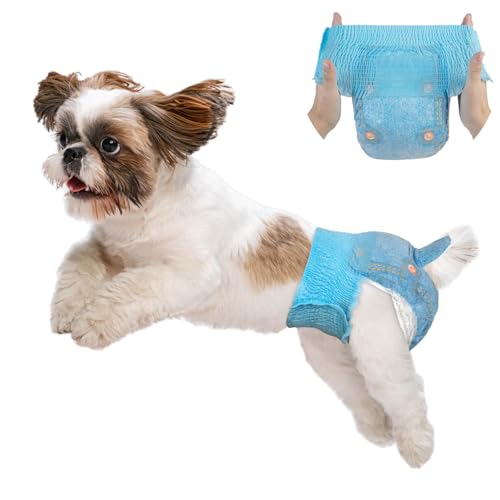 Dono Hundewindeln für Hündinnen, 40 Stück, Hunde Windeln Weiblich mit elastischem Bund, Pull-up-Hundewindeln, Hund Läufigkeitshose, Katzenwindel, super saugfähig, XS von Dono
