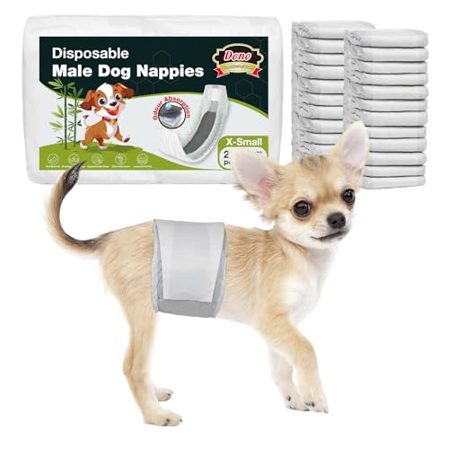 Dono Hundewindeln für Rüden, 24 Stück, Hunde Windeln für Rüden,Rüdenhundewindeln, Bauchbinden für Hunde, super saugfähig, auslaufsicher, Inkontinenz, Reisen, Hitze,XS,S,M Dono Hundewindeln für Rüden, 24 Stück, Hunde Windeln für Rüden,Rüdenhundewindeln, Bauchbinden für Hunde, super saugfähig, auslaufsicher, Inkontinenz, Reisen, Hitze,XS,S,M von Dono
