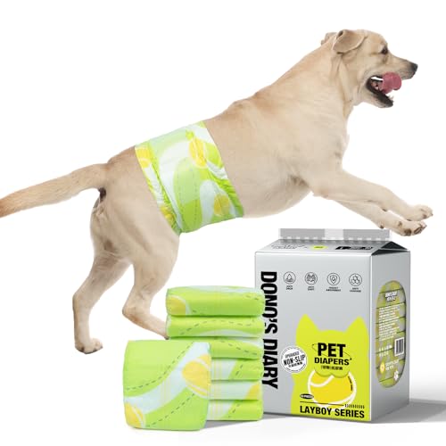 Dono Hundewindeln für Rüden, rutschfest, 60 Stück, Rüdenwindeln, Hunde Windeln, superabsorbierende Welpenwindeln für Inkontinenz, Reisen, XS, S, M, L von Dono