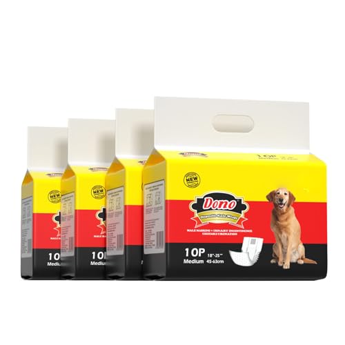 DONO Wegwerfhundewindeln männlicher Hund wickelt super saugfähige weiche Haustier-Windeln Windeln mit Feuchtigkeitsanzeige EIN M 40 Count DONO Wegwerfhundewindeln männlicher Hund wickelt super saugfähige weiche Haustier-Windeln Windeln mit Feuchtigkeitsanzeige EIN M 40 Count von Dono