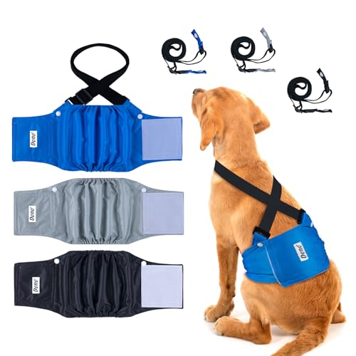 Dono Wiederverwendbar Hundewindeln für Rüden, Hunde Windeln, Rüdenwindeln, waschbare Windeln für Hunde, super saugfähige Rüdebinde für Inkontinenz, Reisen, Markierungsprobleme, XS, S, M, L, XL, XXL Dono Wiederverwendbar Hundewindeln für Rüden, Hunde Windeln, Rüdenwindeln, waschbare Windeln für Hunde, super saugfähige Rüdebinde für Inkontinenz, Reisen, Markierungsprobleme, XS, S, M, L, XL, XXL von Dono