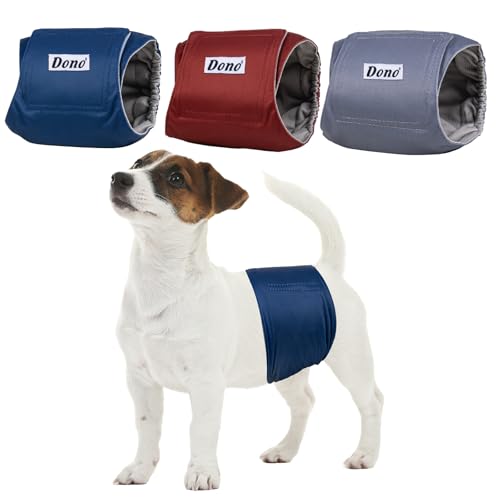 Dono Hundewindeln für Rüden Wiederverwendbare, 3 Stück, Rüdenwindel Waschbar, Hunde Windeln Rüden, Inkontinenz, Welpentraining, Reisen, Markierungsprobleme,XS,S,M,L,XL,XXL Dono Hundewindeln für Rüden Wiederverwendbare, 3 Stück, Rüdenwindel Waschbar, Hunde Windeln Rüden, Inkontinenz, Welpentraining, Reisen, Markierungsprobleme,XS,S,M,L,XL,XXL von Dono