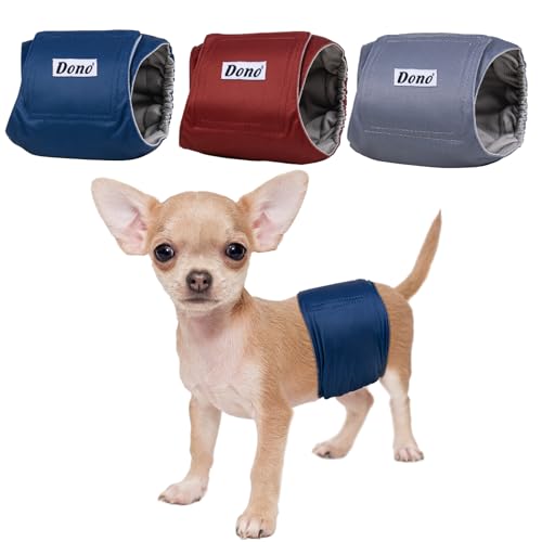 Dono Hundewindeln für Rüden Wiederverwendbare, 3 Stück, Rüdenwindel Waschbar, Hunde Windeln Rüden, Inkontinenz, Welpentraining, Reisen, Markierungsprobleme,XS,S,M,L,XL,XXL Dono Hundewindeln für Rüden Wiederverwendbare, 3 Stück, Rüdenwindel Waschbar, Hunde Windeln Rüden, Inkontinenz, Welpentraining, Reisen, Markierungsprobleme,XS,S,M,L,XL,XXL von Dono