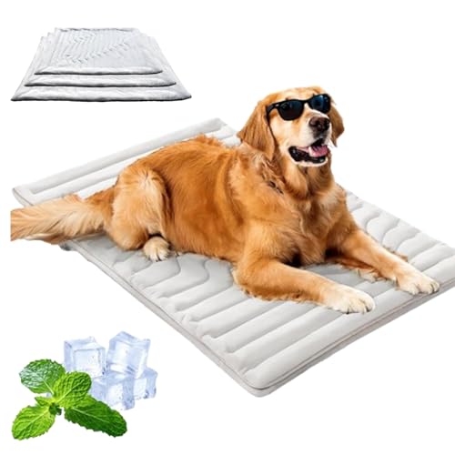 Dog Cooling Mat,Tragbar kühlmatte Hund,Machine Washable Cooling Fabric,Sommer Kratzfest Tierkühlmatte Hundematte Kühlend (XL) von Donubiiu