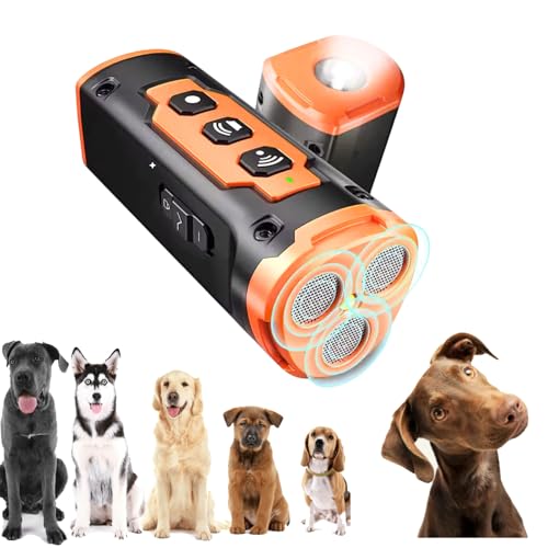 Donubiiu BarkStop Hundetrainer, Ruhemeister Pro Hund, Ruhemeister Hund, Ultraschall Antibell Gerät mit 3 Einstellbaren Frequenzen, Wiederaufladbar, Tragbar für Innen- und Außeneinsatz von Donubiiu