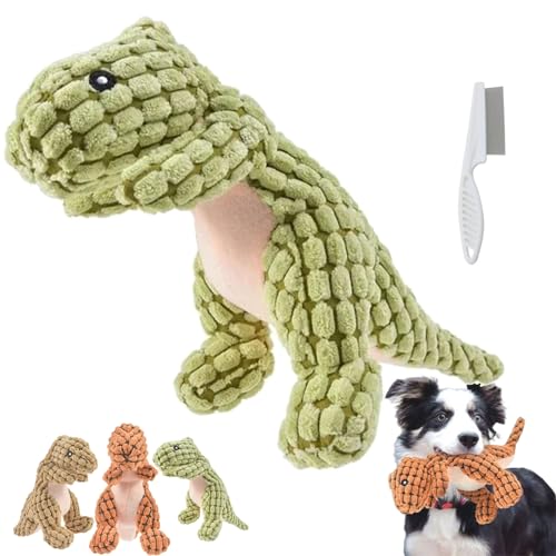 Donubiiu Bite Resistant Robust Dino,Indestructible Robust Dino,Indestructible Squeaky Toys for Dogs,Dog Toy for Aggressive Chewers (Green) von Donubiiu