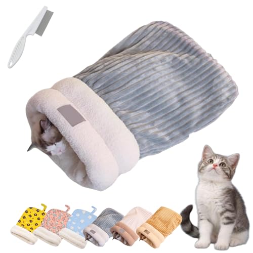 Donubiiu Katzen Schlafsack für Große Katzen und Kleine Hunde - Winter Sleeping Bag für Indoor Pets (1PCS-A) von Donubiiu
