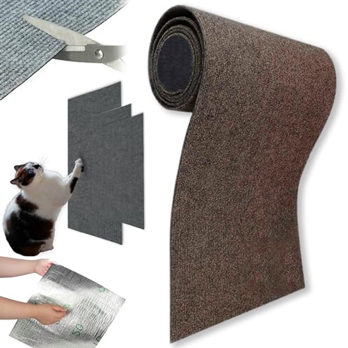 Donubiiu Kratzmatte Selbstklebend Katzen, Kratzmatte Katze Wand, Climbing Cat Scratcher, DIY Climbing Cat Scratcher, schützt Ihre Möbel vor Kratzern (Braun,60 * 100cm) von Donubiiu