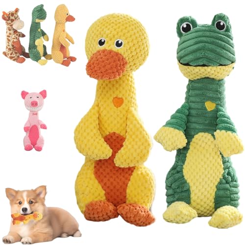 Donubiiu Unzerstorbares Kauspielzeug, Unzerstorbares Hundespielzeug, Anti Stress Ente für Hunde, Interaktives Spielzeug Hund, Geeignet für Große, Mittelgroße und Kleine Hunde (A+B) von Donubiiu