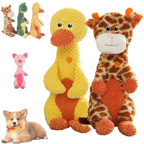 Donubiiu Unzerstorbares Kauspielzeug, Unzerstorbares Hundespielzeug, Anti Stress Ente für Hunde, Interaktives Spielzeug Hund, Geeignet für Große, Mittelgroße und Kleine Hunde (A+D) von Donubiiu