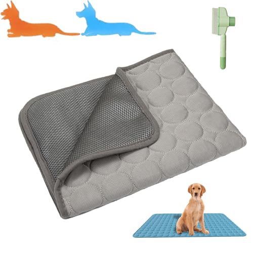 Donubiiu Pfotenfrost Matte, Kühlmatte Hunde, Hundekühlmatte Selbstkühlend Krallenfest, Atmungsaktiv Waschbares Hundekissen für Sommer, XS-XXL (Grau,XXL-150X100) von Donubiiu