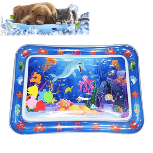 Donubiiu Water Sensor Play Mat,Water Sensor Play Mat Cat,Water Level Sensor, Sensory Water Play Mat for Cats,Sensorische Wasser-Spielmatte für Katzen,Thickened Water Playmat for Pet (B) von Donubiiu