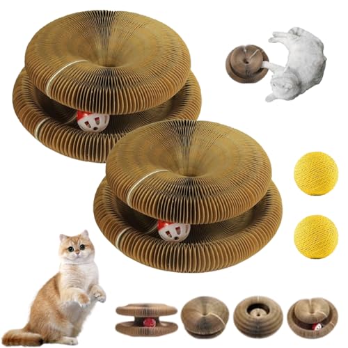 KatzenWirbel,Kratzkokon,2025 KatzenwirbelKatzenliebling, Katzen Wirbel Spielzeug, Das Brandneue Faltbare Interaktive Katzenspielzeug Ist EIN Katzenkratzbrett Für Den Innen- Und Außenbereich (2PCS) von Donubiiu