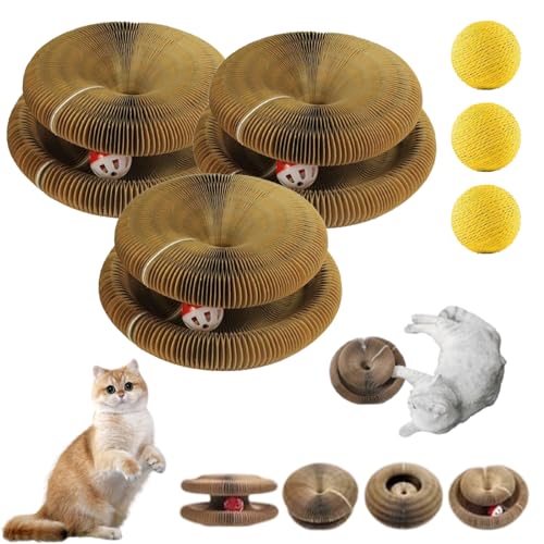 KatzenWirbel,Kratzkokon,2025 KatzenwirbelKatzenliebling, Katzen Wirbel Spielzeug, Das Brandneue Faltbare Interaktive Katzenspielzeug Ist EIN Katzenkratzbrett Für Den Innen- Und Außenbereich (3PCS) von Donubiiu