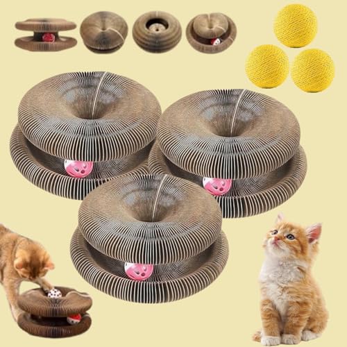 Kratzkokon, Katzenwirbel,Tragbare Pet Cat Scratch Board, Faltbar Langlebig Fangbox Katzen, Katzenwirbel Für Große Katzen, Kann Im Innen und Außenbereich Verwendet Werden (3PCS) von Donubiiu