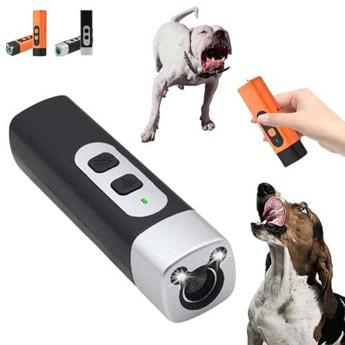 Rindenschild-Das Barkshield Pro,BarkStop Hundetrainer,Ultraschall Hund,Anti-Bell-Gerät für Hunde mit Taschenlampe, Ultraschall Anti Bell Gerät,Aufladbar Handheld Hundetrainings Geräte (Schwarz, 1) von Donubiiu