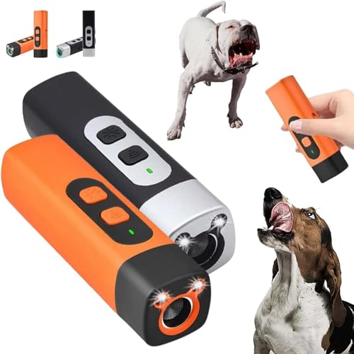 Rindenschild-Das Barkshield Pro,BarkStop Hundetrainer,Ultraschall Hund,Anti-Bell-Gerät für Hunde mit Taschenlampe, Ultraschall Anti Bell Gerät,Aufladbar Handheld Hundetrainings Geräte (Zweifarbig, 2) von Donubiiu