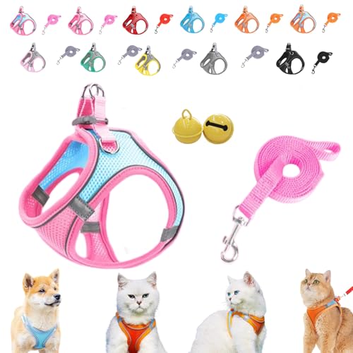 Serenosole Stimulicat Katzengeschirr–ausbruchsicheres Set aus weicher Netzweste und Leine,Stimuli Katzengeschirr Design für Outdoor Katzen,No-Choke-No-Pull-Design mit Reflektorstreifen,XXXS-L (A,XXS) Serenosole Stimulicat Katzengeschirr–ausbruchsicheres Set aus weicher Netzweste und Leine,Stimuli Katzengeschirr Design für Outdoor Katzen,No-Choke-No-Pull-Design mit Reflektorstreifen,XXXS-L (A,XXS) von Donubiiu