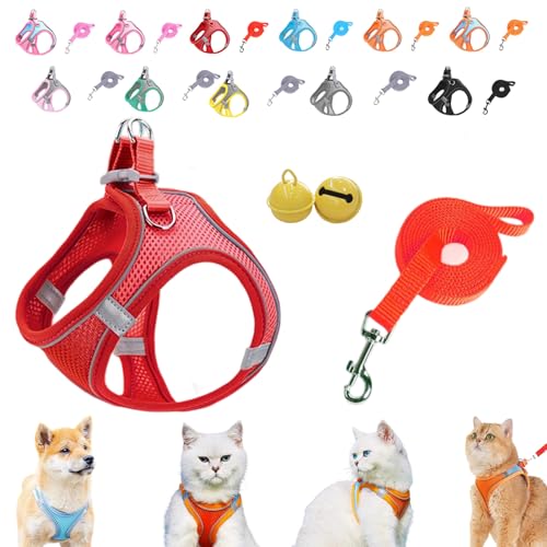 Serenosole Stimulicat Katzengeschirr–ausbruchsicheres Set aus weicher Netzweste und Leine,Stimuli Katzengeschirr Design für Outdoor Katzen,No-Choke-No-Pull-Design mit Reflektorstreifen,XXXS-L (C,XXS) Serenosole Stimulicat Katzengeschirr–ausbruchsicheres Set aus weicher Netzweste und Leine,Stimuli Katzengeschirr Design für Outdoor Katzen,No-Choke-No-Pull-Design mit Reflektorstreifen,XXXS-L (C,XXS) von Donubiiu