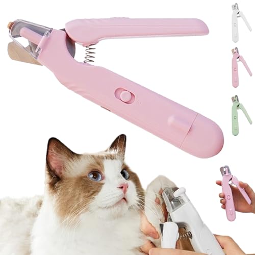 The Safetrim by Pupnourish,Pupnourish Nail Trimmer,2 In1 Design Precision Trimming and Grinding,Haustier Nagelknipser mit LED-Licht,Geräuscharm for Small Medium Large Dogs Cats (Pink, 1) von Donubiiu