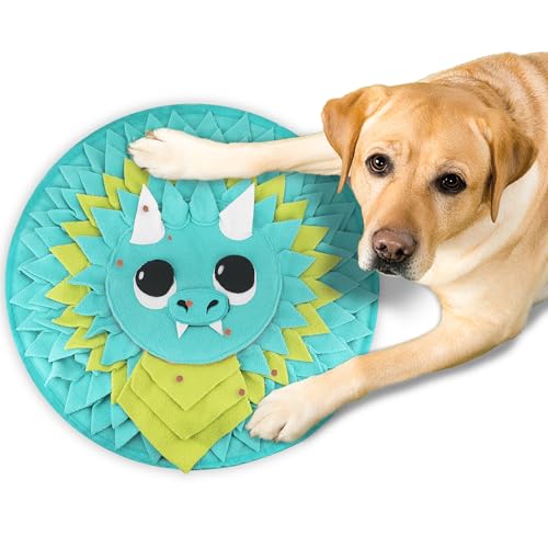 45,7 cm Drachen-Schnüffelmatte – leicht zu reinigende Fleece-Schnüffelmatte für kleine Hunde – interaktives Hundespielzeug für Bindung & Spaß – langlebige Schnüffelmatte für Hunde großer Rassen – 45,7 cm Drachen-Schnüffelmatte – leicht zu reinigende Fleece-Schnüffelmatte für kleine Hunde – interaktives Hundespielzeug für Bindung & Spaß – langlebige Schnüffelmatte für Hunde großer Rassen – von Doodle Snoots