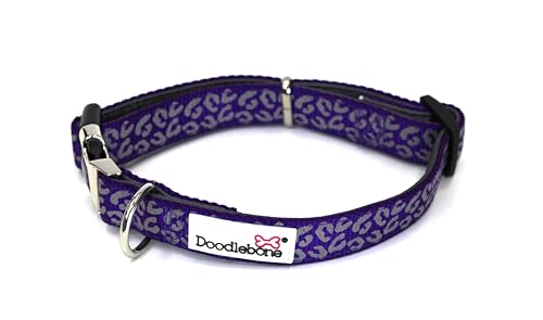 Doodlebone Gepolsterter Kragen, violetter Leopardenmuster, Größe 1–2 Doodlebone Gepolsterter Kragen, violetter Leopardenmuster, Größe 1–2 von Doodlebone