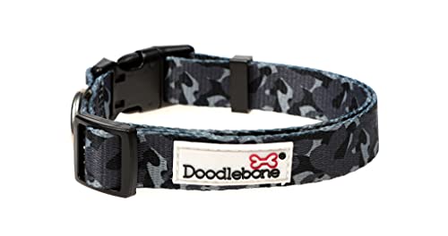 Doodlebone Originals Hundehalsband, gemustert, Smokey Camo, Gr. 1-2 von Doodlebone