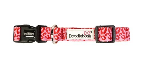 Doodlebone Originals Hundehalsband mit Muster (Rubin-Leopard, 3–6) von Doodlebone