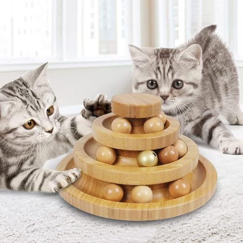 DoogCat Katzenball Track,Cat Ball Toy,Kitty Toys Roller,3-Level Cat Ball Tower with 9 Removable Balls,Interactive Cat Toy,Circle Track DIY Fun Toy for Kitten Mental Physical Exercise DoogCat Katzenball Track,Cat Ball Toy,Kitty Toys Roller,3-Level Cat Ball Tower with 9 Removable Balls,Interactive Cat Toy,Circle Track DIY Fun Toy for Kitten Mental Physical Exercise von DoogCat