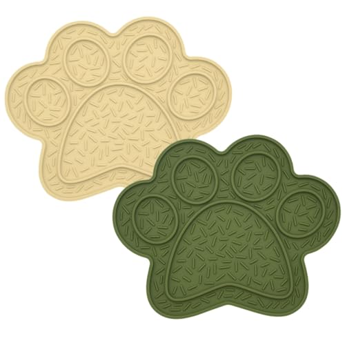 Leckmatte für Hunde, DOOGUES Slow Feeder Matte zur Angstlinderung, rutschfeste Saugnäpfe, mit Erdnussbutter, Joghurt oder Leckerlis verteilen, geeignet für kleine, mittelgroße und große Hunde (Grün & Leckmatte für Hunde, DOOGUES Slow Feeder Matte zur Angstlinderung, rutschfeste Saugnäpfe, mit Erdnussbutter, Joghurt oder Leckerlis verteilen, geeignet für kleine, mittelgroße und große Hunde (Grün & von Doogues