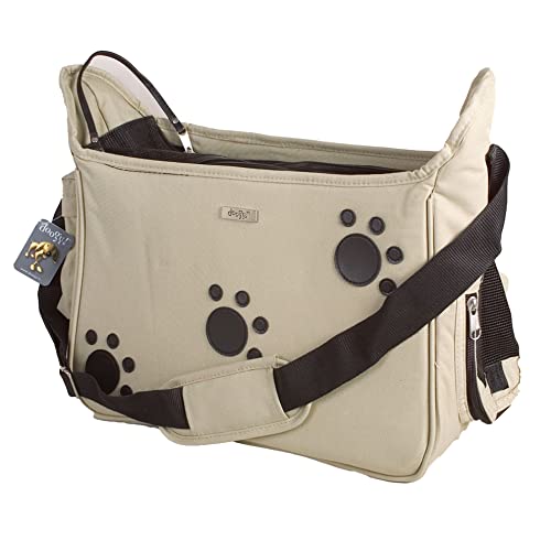 Doogy Paw Print Weiche Tragetasche für Hunde in Beige von Doogy