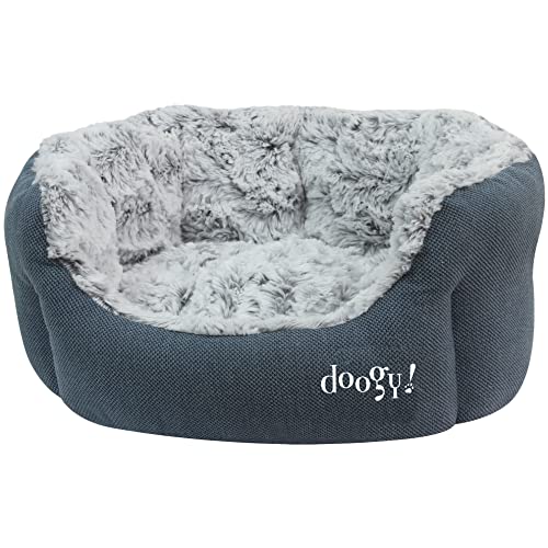 Doogy Whooly Hundebett, wattiert, groß, Blau von Doogy