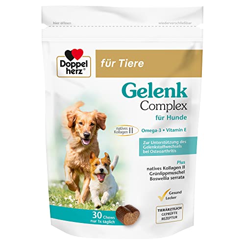 Doppelherz Gelenk Complex für Hunde – Zur Unterstützung des Gelenkstoffwechsels bei Osteoarthritis – 30 Chews von Doppelherz