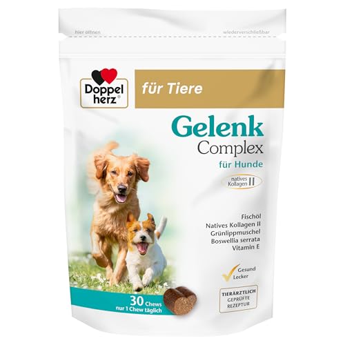 Doppelherz Gelenk Complex für Hunde – Mit essentiellen Omega-3 Fettsäuren + Vitamin E – 30 Chews von Doppelherz