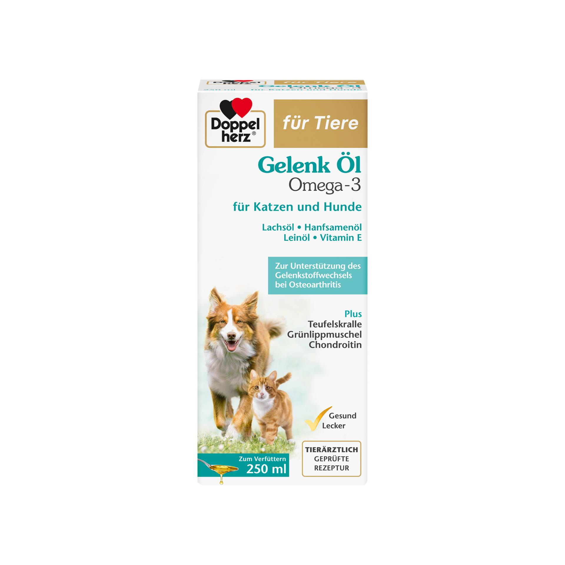 Doppelherz Gelenk Öl Omega-3 für Katzen und Hunde - 250 ml von Doppelherz