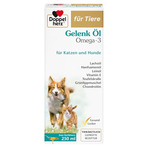 Doppelherz Gelenk Öl für Katzen und Hunde – Zur Unterstützung des Gelenkstoffwechsels bei Osteoarthritis – 250ml von Doppelherz