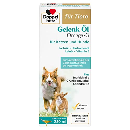 Doppelherz Gelenk Öl für Katzen und Hunde – Zur Unterstützung des Gelenkstoffwechsels bei Osteoarthritis – 250ml von Doppelherz