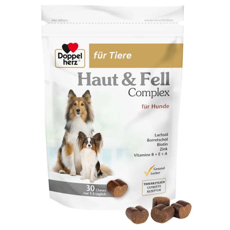Doppelherz Haut & Fell Complex für Hunde - 30 Chews (90 g) von Doppelherz