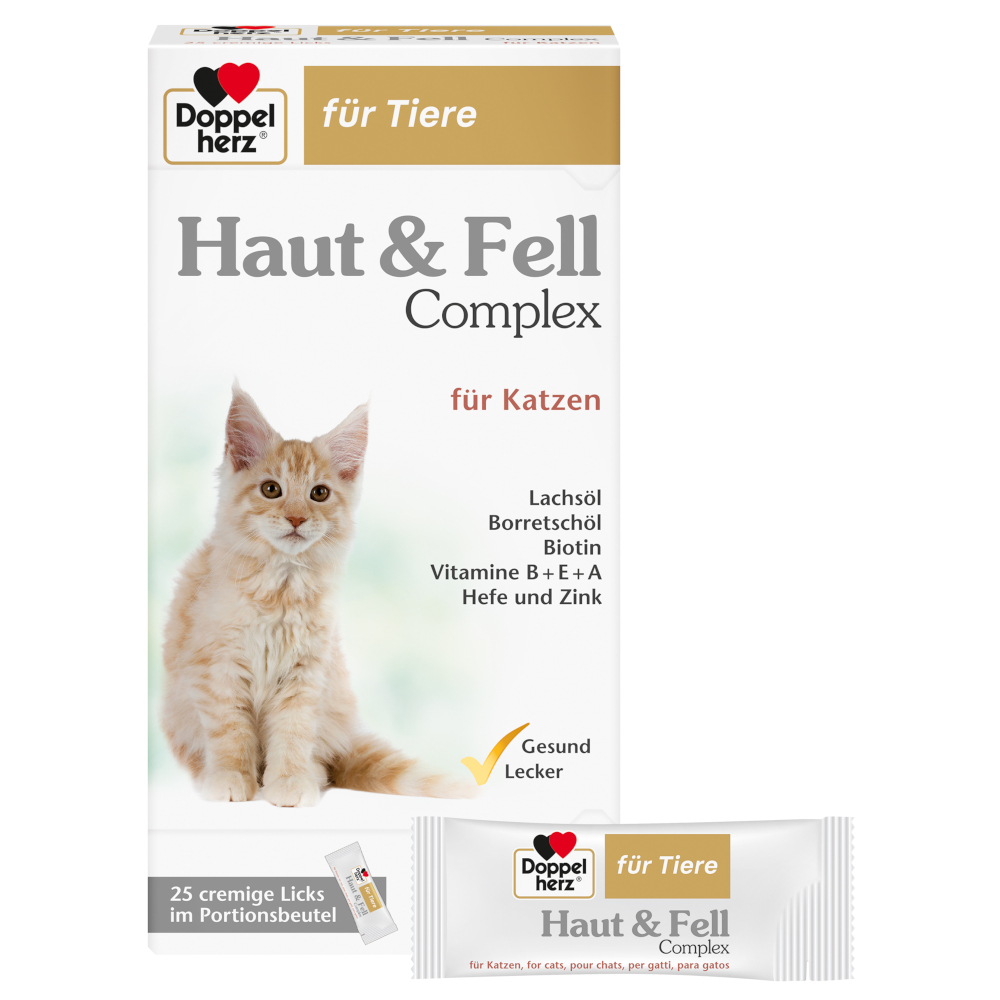 Doppelherz Haut & Fell Complex für Katzen - 25 x 10 g von Doppelherz