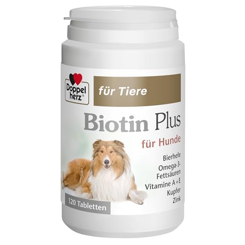 Doppelherz für Tiere Biotin Plus für Hunde - Für Hunde, die Sich in ihrer Haut wohlfühlen - Spurenelemente und Vitamine - 120 Tabletten von Doppelherz