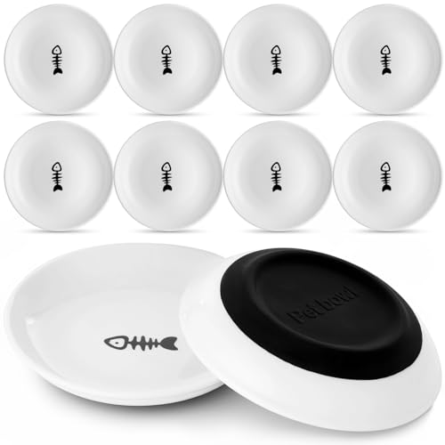 Dorakitten 10Pcs Keramik-Katzennäpfe, Keine Ermüdung der Schnurrhaare, breite, Flache Katzennäpfe mit rutschfestem Silikonboden, Futternäpfe für Haustierkatzen, Wasserteller, 15 cm Durchmesser Dorakitten 10Pcs Keramik-Katzennäpfe, Keine Ermüdung der Schnurrhaare, breite, Flache Katzennäpfe mit rutschfestem Silikonboden, Futternäpfe für Haustierkatzen, Wasserteller, 15 cm Durchmesser von Dorakitten